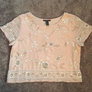 Beaded Crop Top